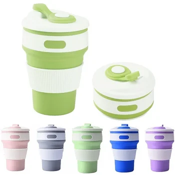 

Collapsible Coffee Cup Silicone Folding Portable Telescopic Drinking Multifunctional Outdoor Camping Sporting Cup