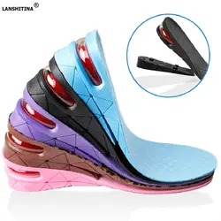 2-Слои стельки, увеличивающие рост для Для мужчин женская обувь Pad Подушка стельки для амортизации высоту Taller 3 см-5 см вкладыши для обуви