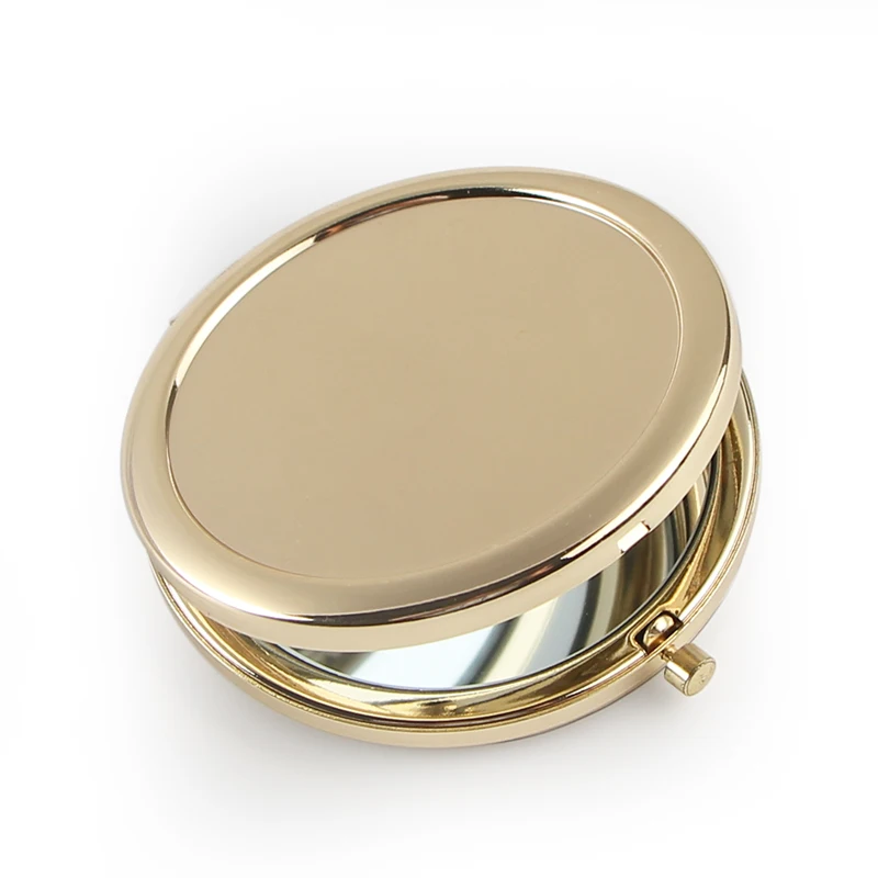 Round Mirror Compact Blank Plain gold Colour For DIY gift mirror (2)