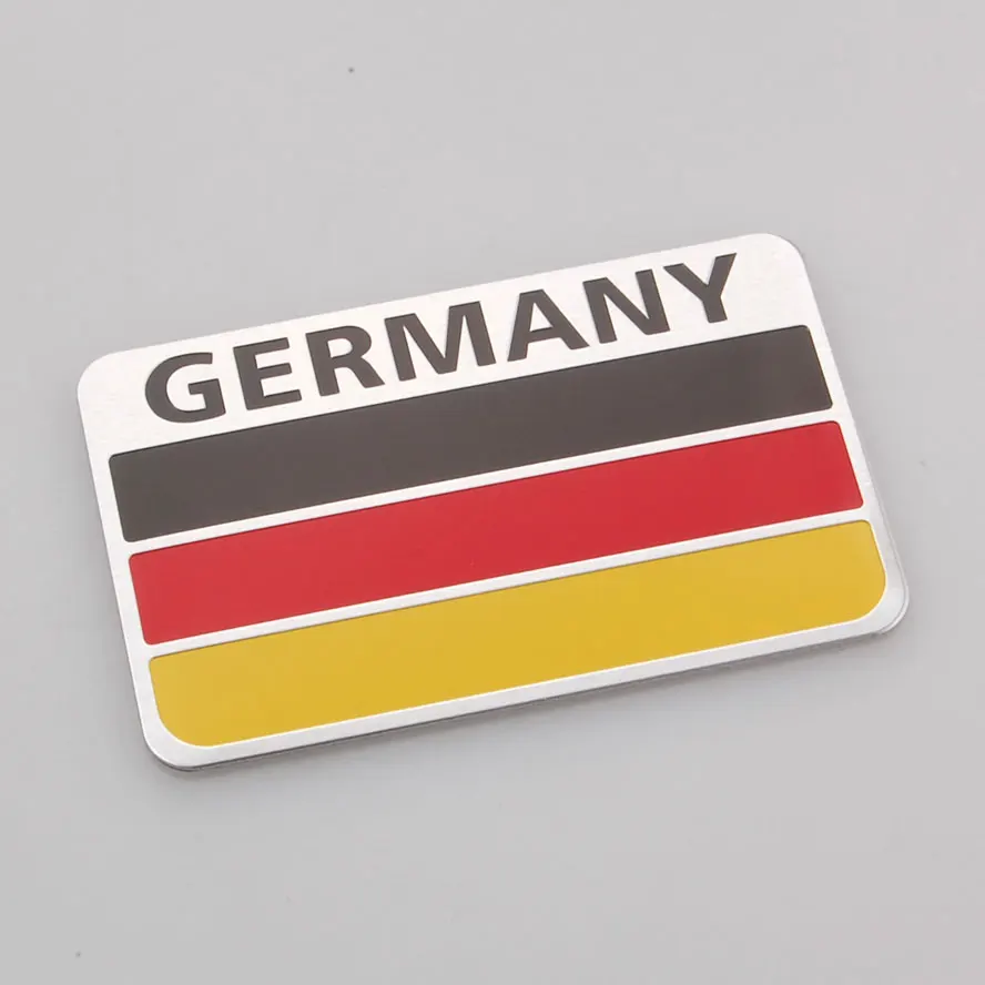 Алюминиевый сплав Авто 3D Пособия по немецкому языку Y Пособия по немецкому языку Национальный флаг Fender эмблема значок Стикеры наклейка 8x5