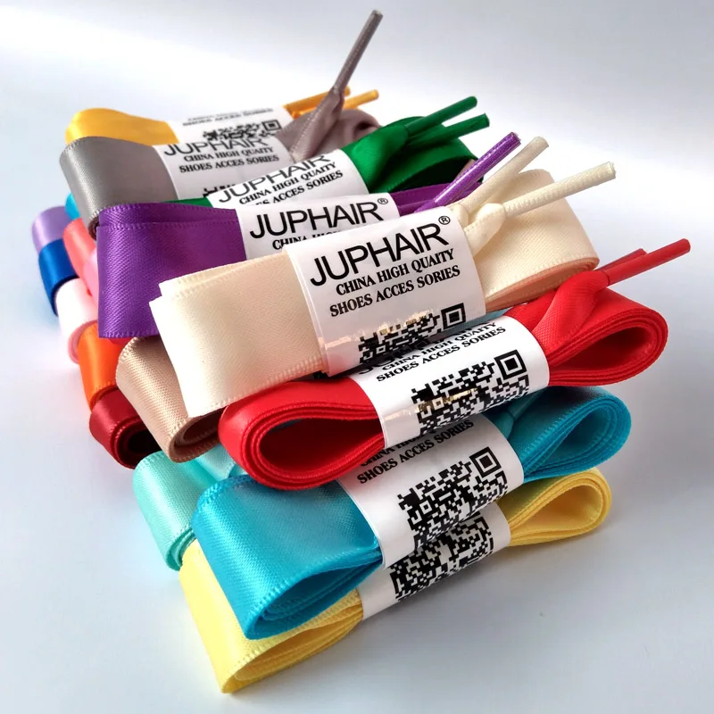 JUP 1 Pair 120cm Wholesale Fashion Colorful Silk Ribbon Women Girl Flat Shoelaces Sneaker Sports Shoes Fantastic Shoelace Laces JUP 1 Pair 120cm Wholesale Fashion Colorful Silk Ribbon Women Girl Flat Shoelaces Sneaker Sports Shoes Fantastic Shoelace Laces