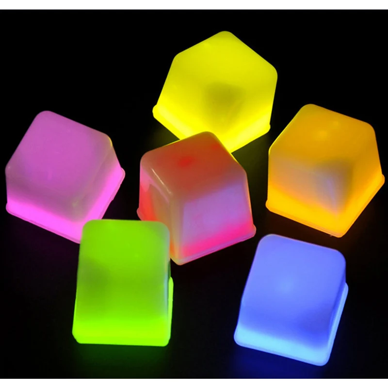 RCtown набор из 12 шт разных цветов светящийся кубик льда светящаяся игрушка для вечеринок баров фестиваль(случайный цвет)-ZK 35