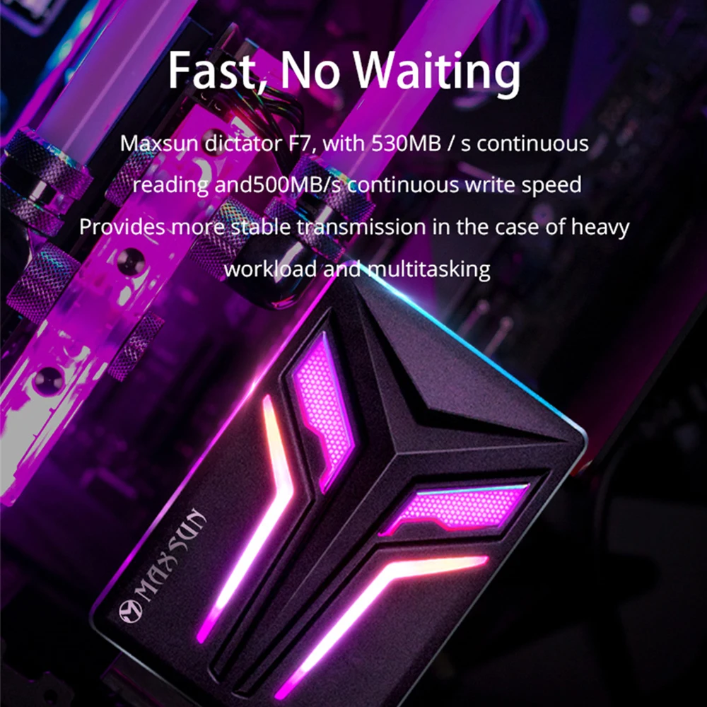 MAXSUN RGB ssd 240 ГБ 480 960 SATAIII 3D NAND Flash TLC Silicon Motion МБ/с./с Внутренний твердотельный диск для
