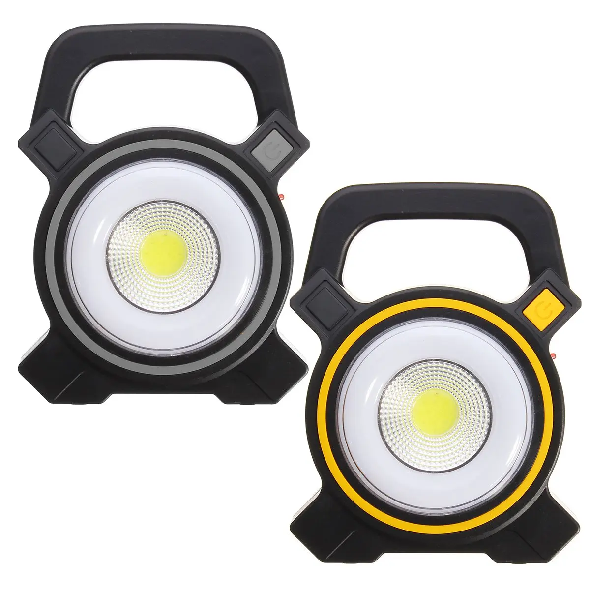 

30W Portable USB Charging LED Night Light COB Spot Rechargeable Flood Light 2 Modes Solar COB Work Light Grey Yellow Shell