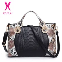 Yanxi neue arrivel qualität pu crocodile leder fashion lady schulter messenger bag luxus handtasche frauen designer make-up tasche