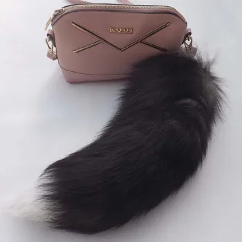

2018 Women's handbags key chain big fox tail pendant