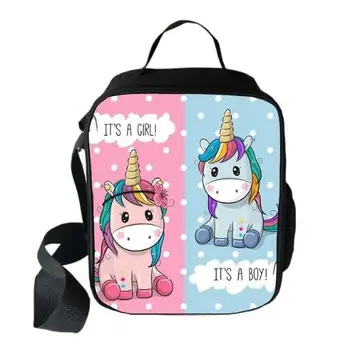 

Fashion Printing Unicorn Lunch Bag For Kids Students Girls Food bag Pouch Insulation Package Portable School Messenger Bags