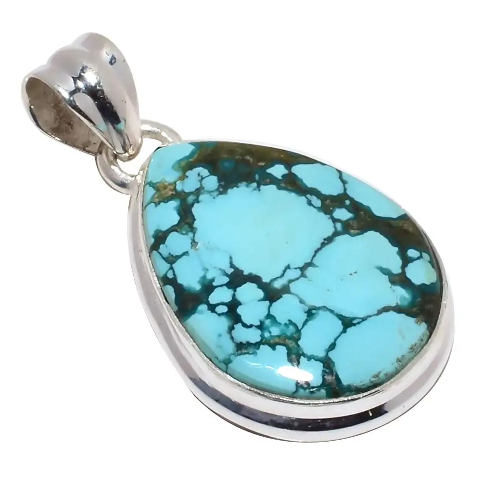

Genuine Turquoise Pendant 925 Sterling Silver, 33.3 mm, 2SP0100