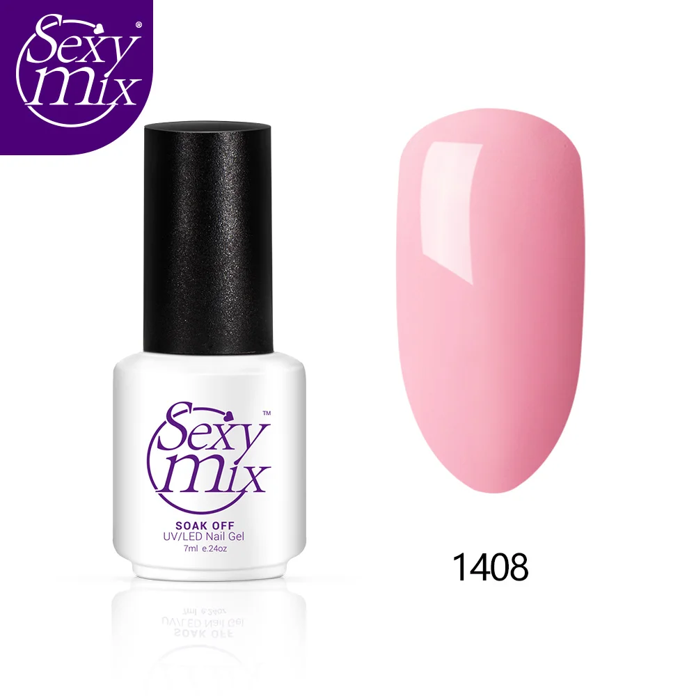 Сексуальный микс 126 цветов Гель-лак для ногтей отмачиваемый УФ-гель для ногтей Сияющий телесный розовый гель-лаки для ногтей Популярный Гель-лак для ногтей - Цвет: 1408
