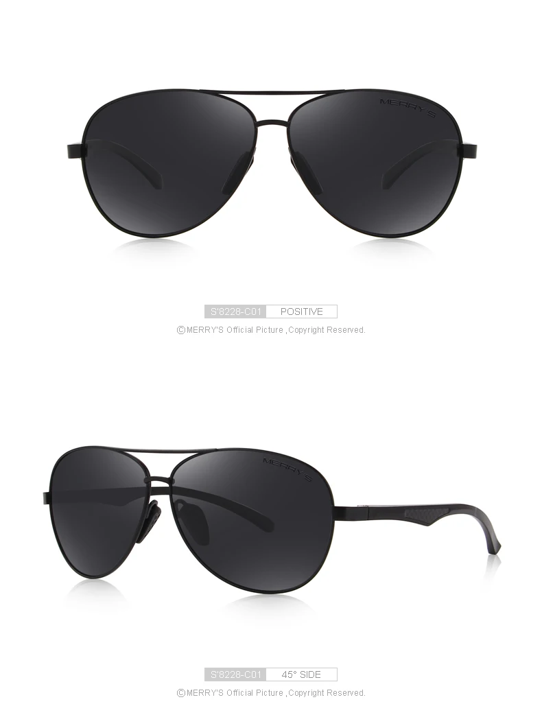 MERRYS мужские солнцезащитные очки пилота HD поляризованные очки Брендовые поляризованные солнцезащитные очки S8228