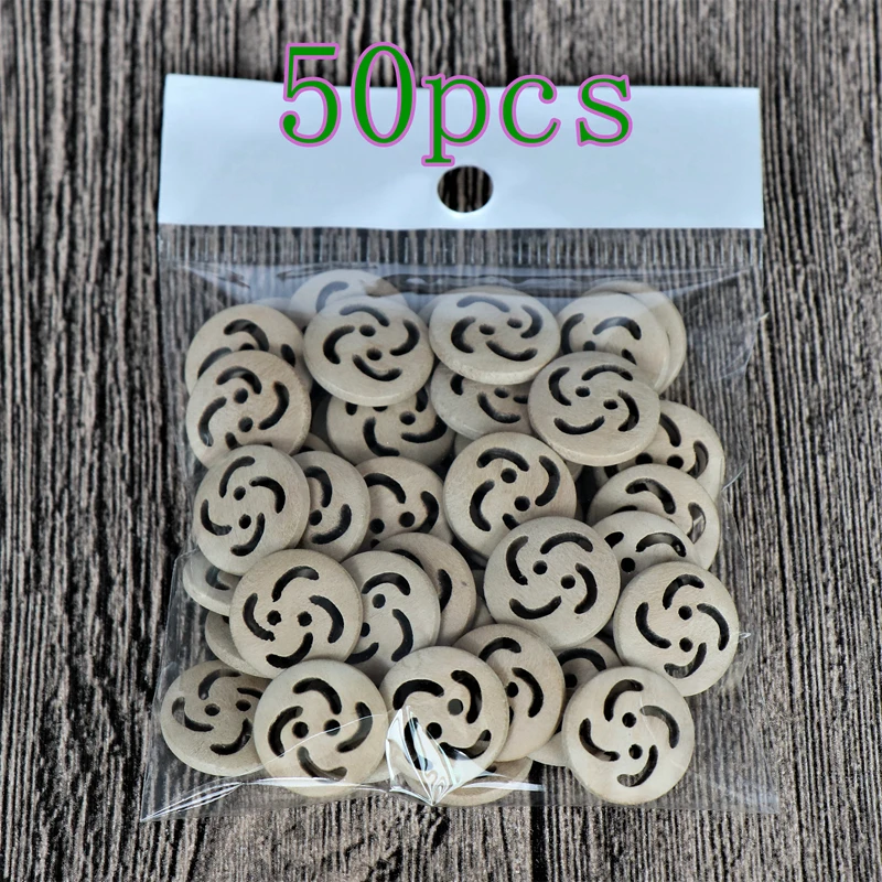 

(100pcs) 15mm wooden buttons 0.59"-cx01