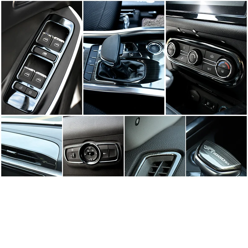 

Lsrtw2017 Stainless Steel Car Interior Panel Frame Trims Gear Panel Air Vent Panel Frame for Chry Tiggo 5x 2017 2018 2019 2020