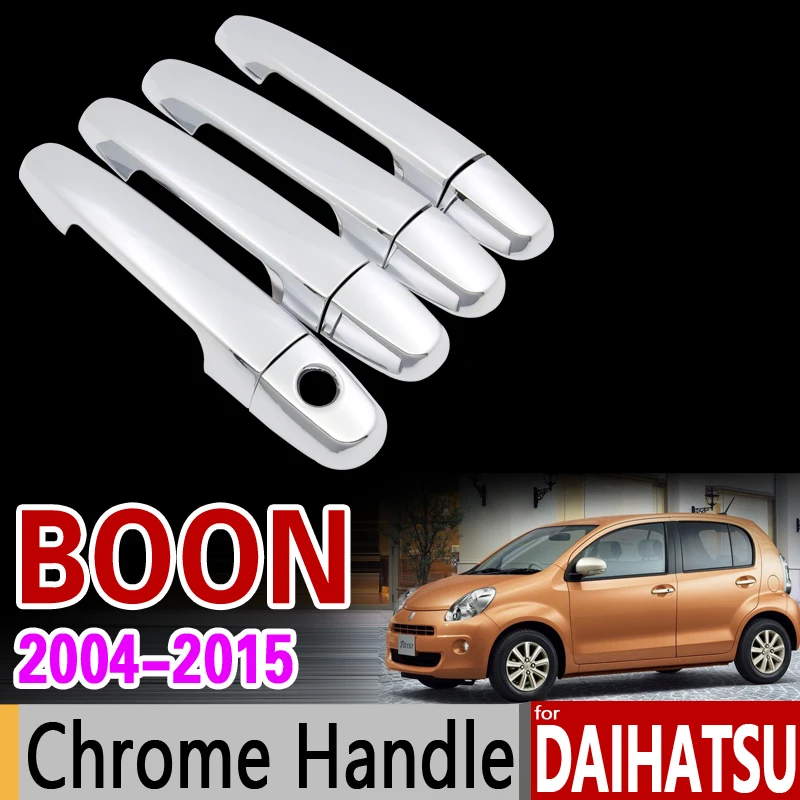 Для Daihatsu Boon 2004- Хромированная ручка Накладка Набор для Toyota Passo Sirion Perodua MyVi аксессуары наклейки для стайлинга автомобилей