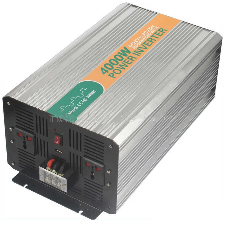 4000W dc 24v to ac 110v charger modified LED sine wave inverter M4000-241G-C watt inverters for home power DC-AC mkm2000 242g c modified sine wave professional dc ac 2000 watt power inverter 24v to 220v electrical inverters with charger
