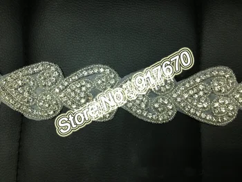 

Gorgous Applique Crystal Rhinestone Patches for Clothing 10yards/lot