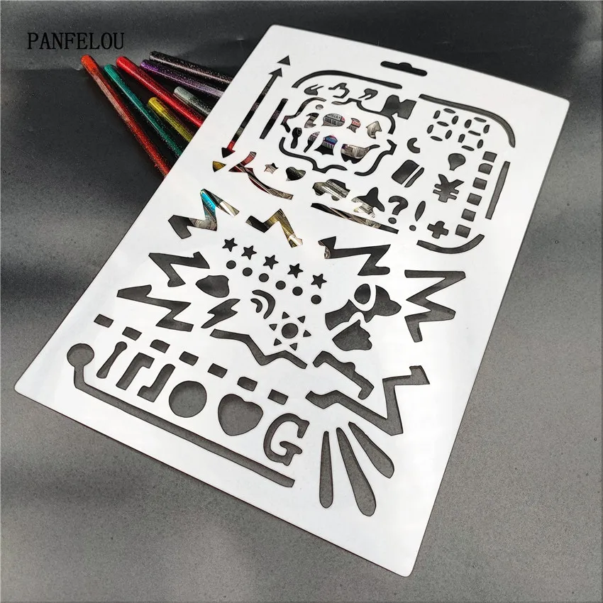Unique decoration scrapbook stencils spray plastic mold shield DIY cake hollow Embellishment printing lace ruler valentine