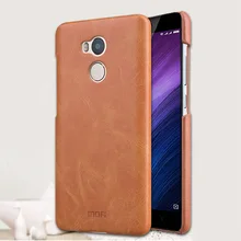 Оригинал Mofi Чехол Для Xiaomi Редми 4 4 PRO Задняя Крышка пластик Под Кожи Бампер Ретро Стиль Для Xiaomi Редми 4 PRO случае