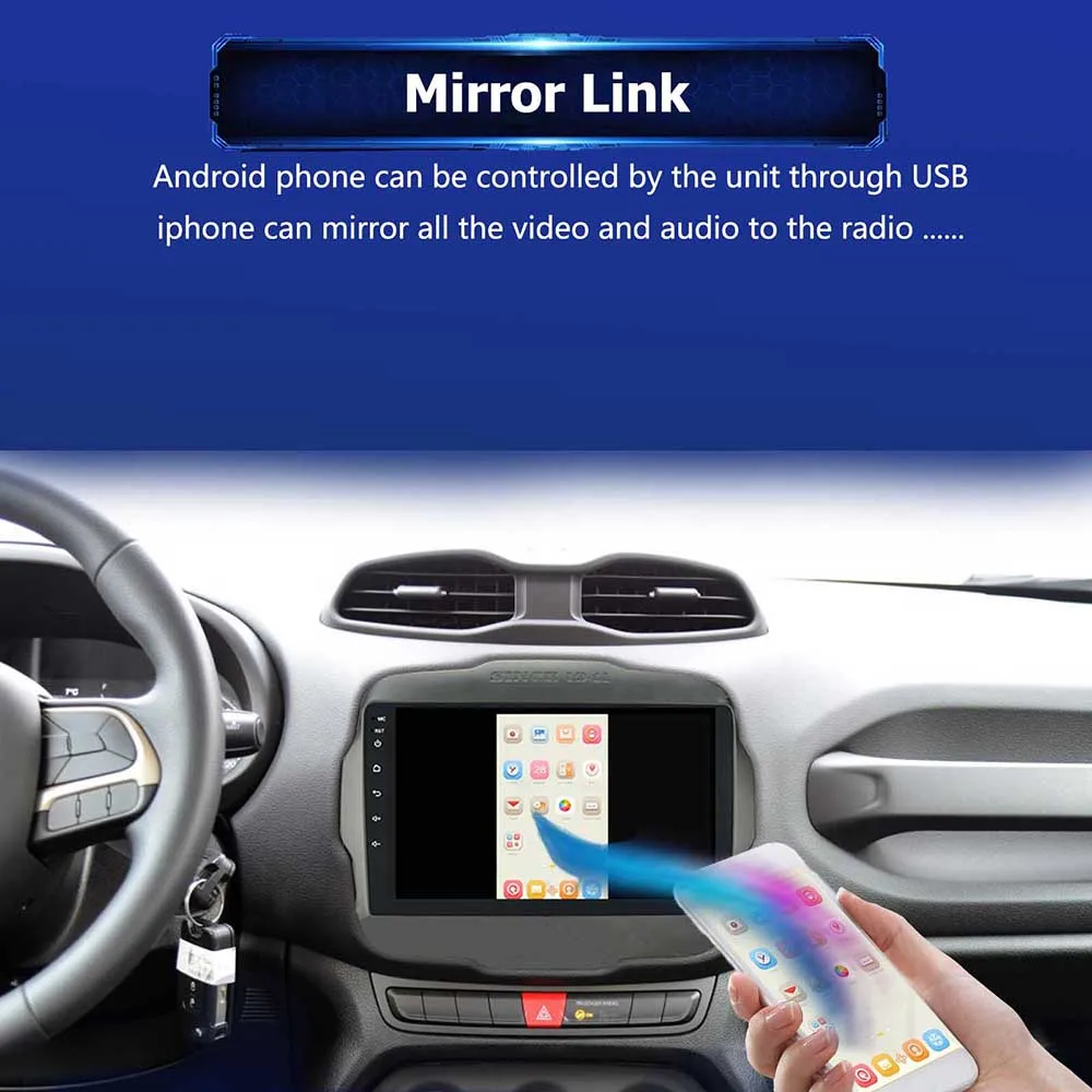 Best 2din 9 inch Android 8.1 Car Stereo Radio Multimedia 2G DDR3 Video Player Navigation GPS For Jeep Renegade 2015 2016 2017 no dvd 2