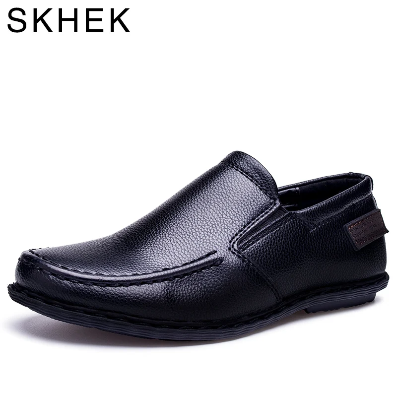 

SKHEK Children Shoes Spring Autumn Toddler Little Boys Loafers shoes For kid Slip-on PU Leather Kids Casual Shoe