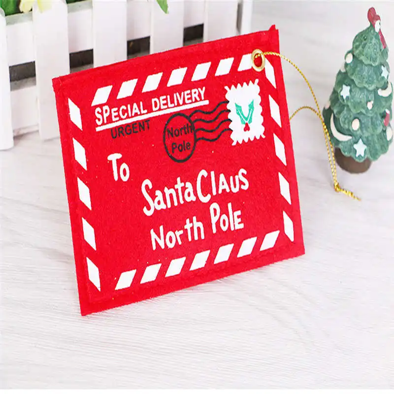 2019 Christmas Xmas Envelope Greeting Card Candy Bag Gift Ornament Santa Claus Letter #2o23 (3)