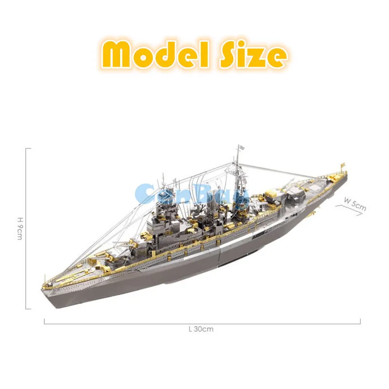Piececool 2017 новые 3D металлические пазлы &quotNAGATO CLASS BATTLESHIP&quot наборы моделей DIY Забавные