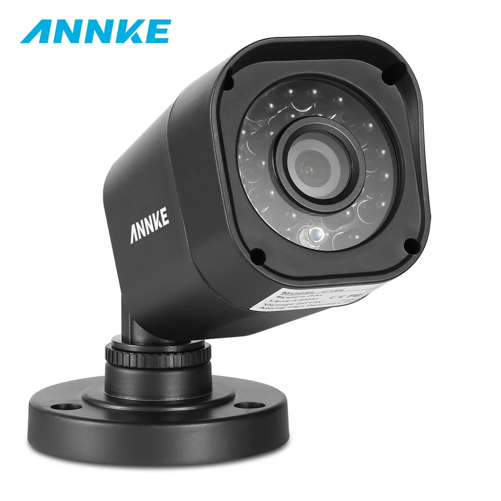 

ANNKE HD 720P Analog Camera Weatherproof Indoor & Outdoor IP66 3.6mm Bullet Camera Infrared IR Security Home Safe PAL NTSC Video