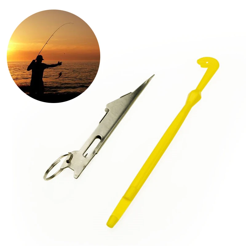 

2pcs/Set Tie Fast Knot Koppelverkoop Fishing Tool Combo Knoper Tier Knot Loop Tyer Haak Tier Voor Vliegvissen Koppelverkoop Tool