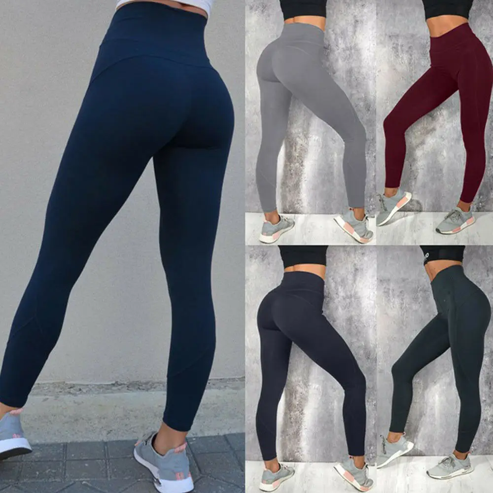 

Women Sport High Waist Fitness Leggings Running Gym Scrunch Leggings