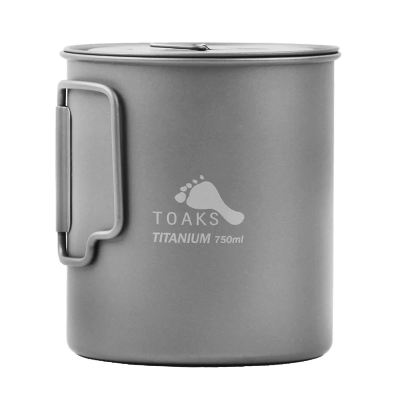 

TOAKS 3in1Titanium folding cup ultralight Titanium tableware Titanium pot portable Titanium bowl camping cup Titanium 750ml
