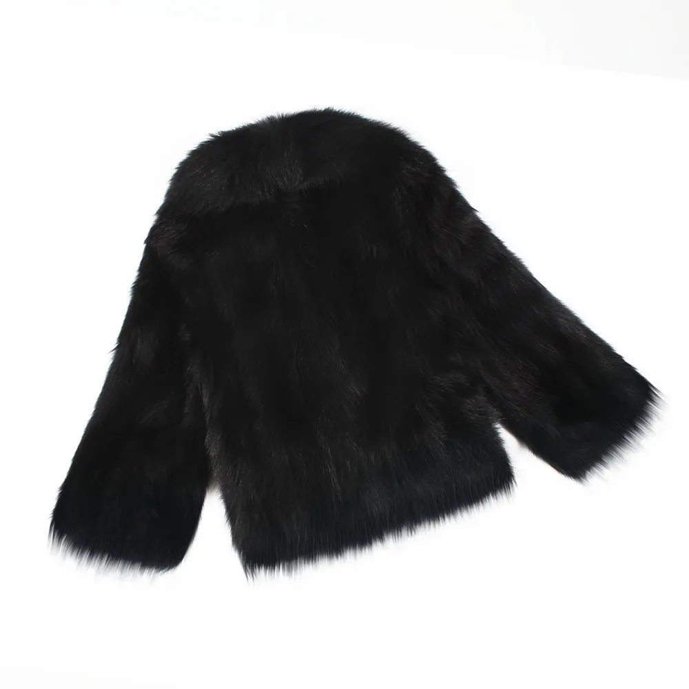 Пальто из искусственного меха женская теплая куртка однотонная зимняя градиентная большой размер 3XL верхняя одежда с длинным рукавом размера плюс пальто с длинным рукавом#23