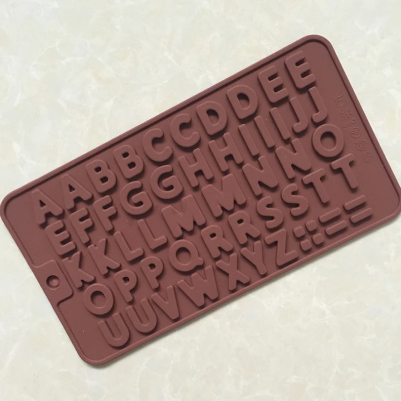 

DIY Silicone Letter Cake Mould Mat Fondant Sugar Craft Mold Decorating Tools, Random Color MF98