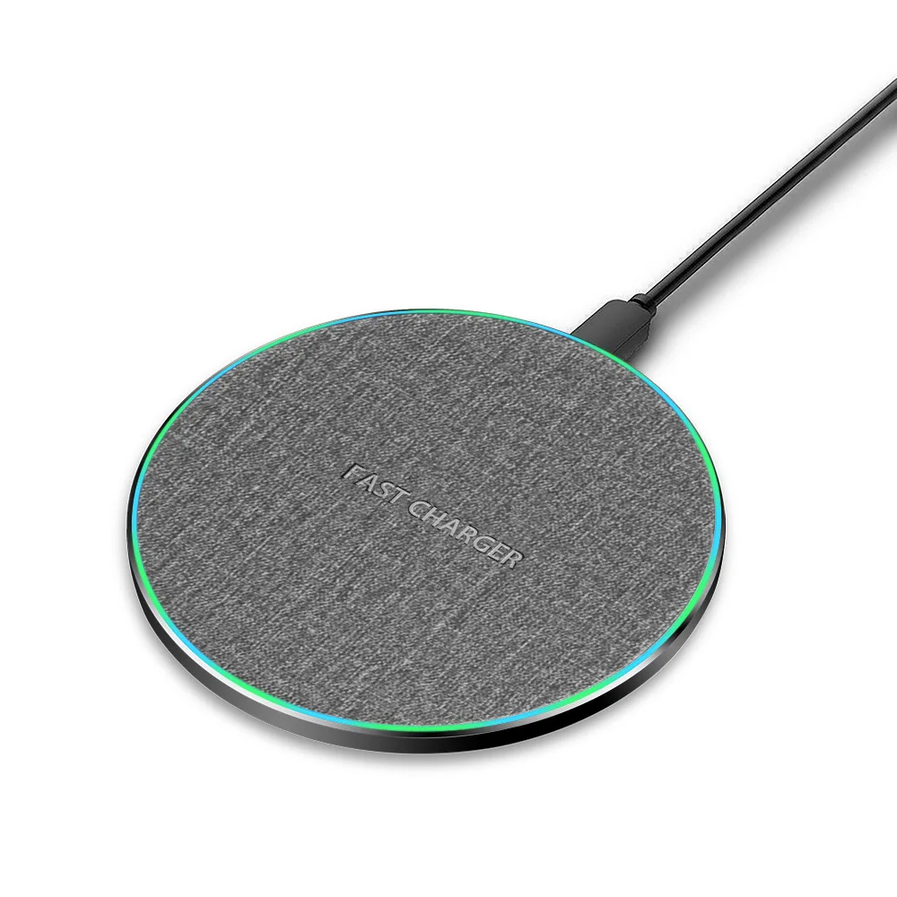 15W Fast Wireless Charger For Huawei P30 Pro Samsung S10 S9 S8 Xiaomi Mi 9 10W Qi Quick Charge Pad for iPhone XS Max 11 XR X 8 - Тип штекера: Grey