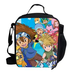 KOLLEGG сумка мультфильм Digimon приключение принт Портативный утепленная Еда пикник для мальчиков и девочек детская Термосумка Коробки для