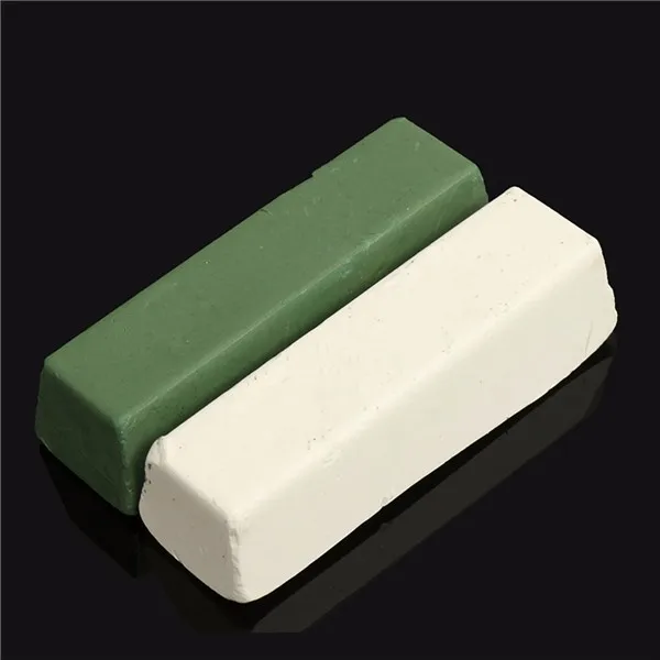 2 шт 100 г Полировальная паста/воск полировочные соединения для высокой блески отделка на стали твердых металлов Durale качество белый и зеленый - Цвет: One green one white