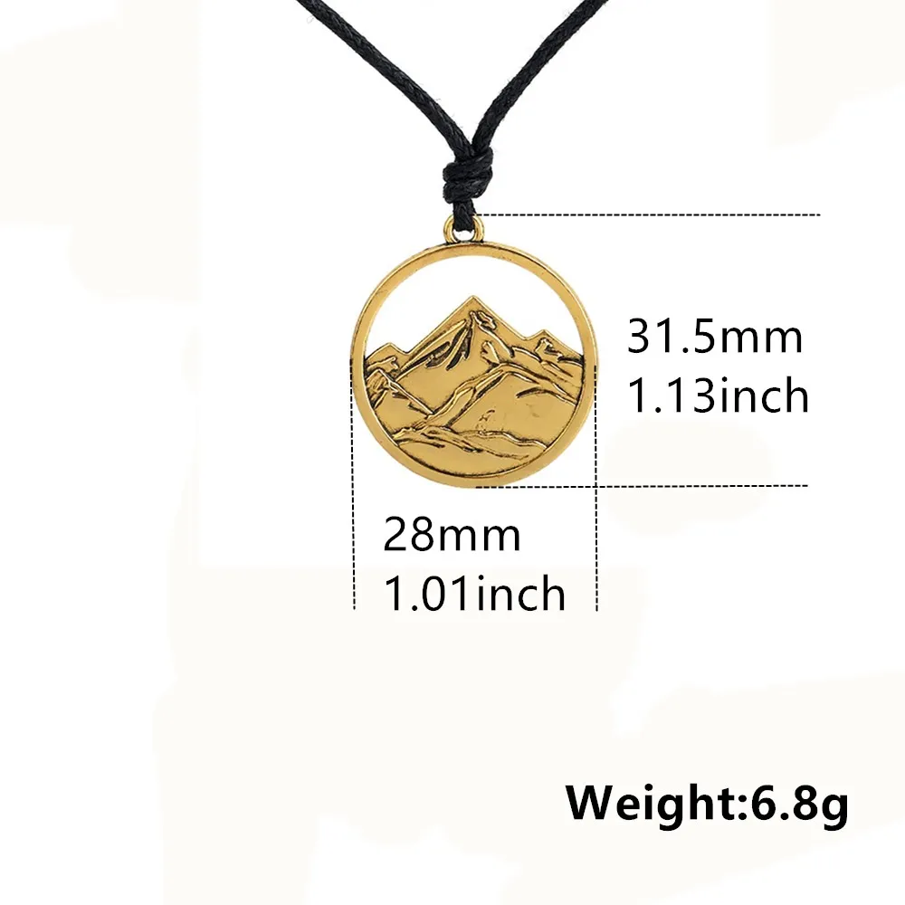 2025 Damen-Halskette mit Anhänger „My Shape“ mit Landschaft für Damen und Herren, modische Dekoration, Reisegeschenke_voghion.com