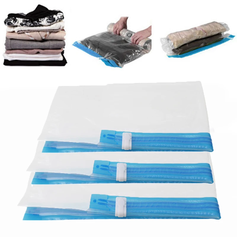 

Vacuum Storage Rangement Bag Save Bags Vac Saver Seal Compressed Bag Clothes Wardrobe Travel Organizer 4 Size 895687