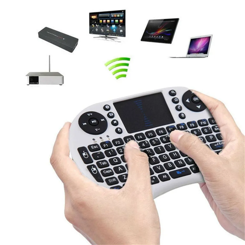 Basix Keyboard 2.4GHz Wireless Keyboard Air Mouse Teclado Touchpad3