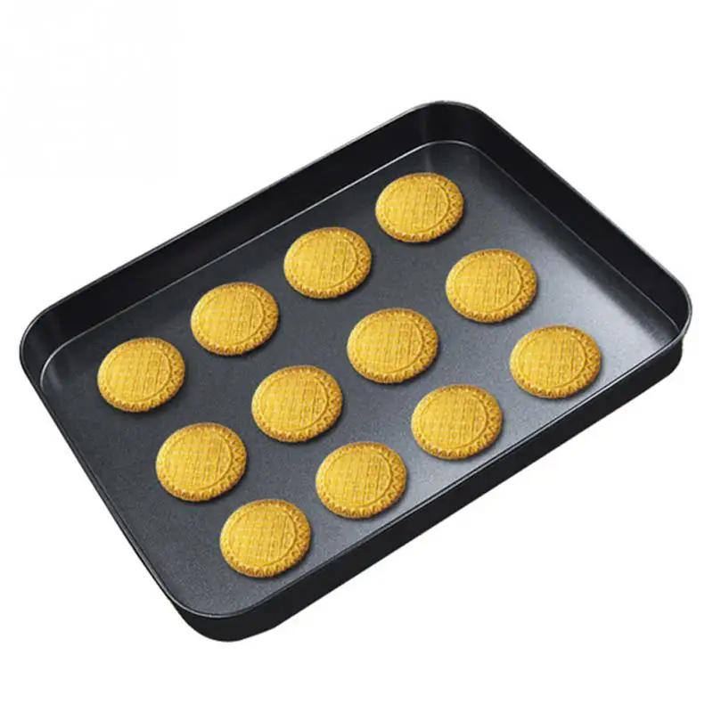 Black Carbon steel rust free bake Tray Kitchen Pan Non stick Baking Rectangle Cake