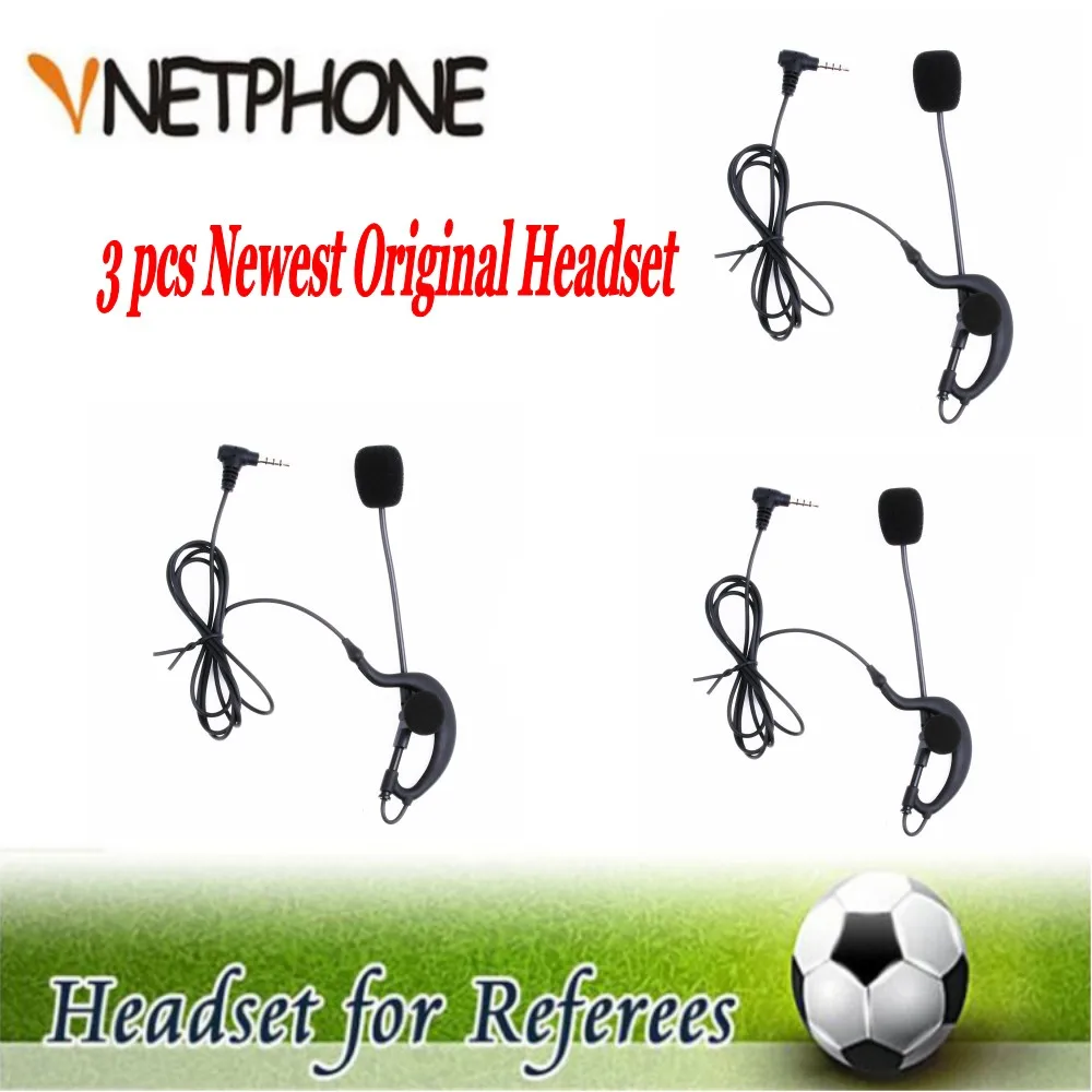 

3 pcs 2017 Latest Professional V6 V4 Full Duplex Two-way Football Referee Coach Judger Arbitration Earhook Earpiece Earphone