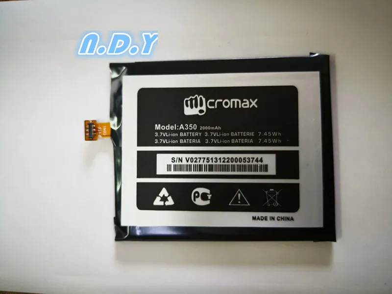 Новая высококачественная батарея Micromax A350 2000mAh для мобильного телефона |