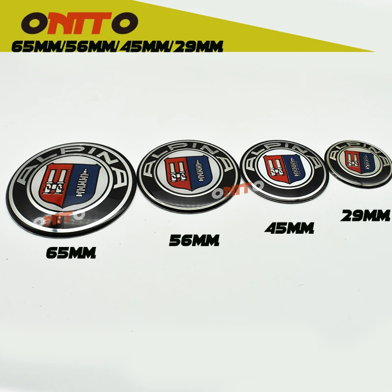 

20pc 29mm 45mm 65mm 56mm alpina emblem Wheel Center Hub Caps Rims cap Emblem sticker auto logo steer sticker for bmw car styling