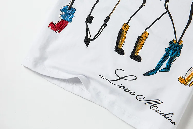 Blusas femininas, модный летний принт с изображением героев мультфильма, хлопковая футболка с коротким рукавом, топы для женщин