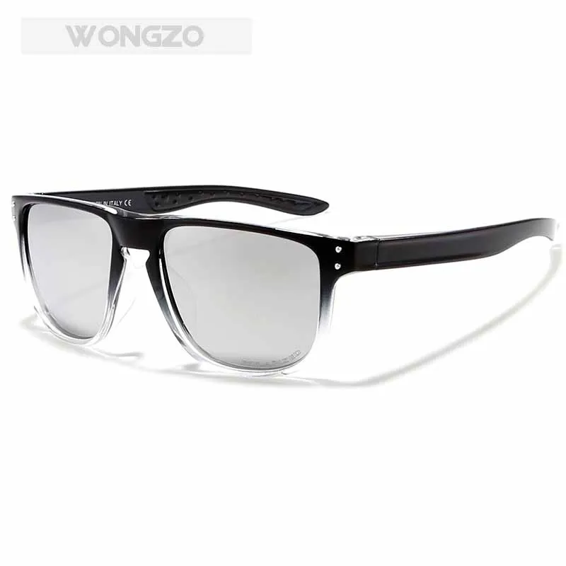 

WongZo 2019 new Polarized sunglasses Colored transparent lens glasses for men and women Retro windproof glasses UV400