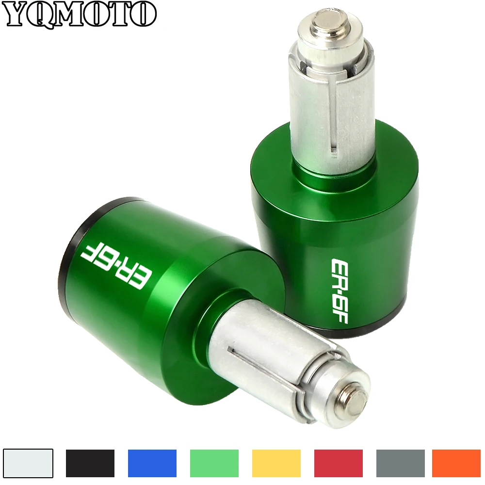 22 мм с ЧПУ Алюминий УНИВЕРСАЛЬНЫЙ МОТОЦИКЛ рукоятки заканчивается Бар заканчивается Руль шапки для Kawasaki ER-6F ER 6F