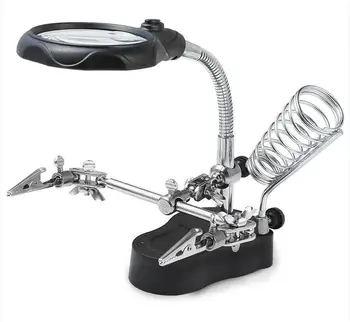 

Led Light Magnifier and Desk Lamp Helping Hand with Magnifying Glass