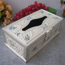 Средний размер художественный металлический стол прямоугольная коробка с одноразовыми салфетками экстракт коробка для салфеток Чехол Держатель рисунок «hello kitty» салфетница bronze1009