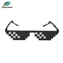 DIGUYAO очки 8 бит MLG Pixelated Солнцезащитные очки Мужские Женские брендовые Thug Life очки для вечеринки мозаичные винтажные розовые красные очки