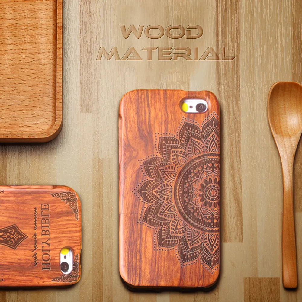 retro vintage real natura geniue wood phone case