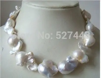 

Wholesale fast superr huge 26-28mm natural Australian south sea white pearl necklace 18inch AAA