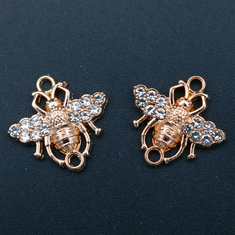 Bee Charms Jewelry Making Rhinestone Bracelet Anklet Rhinestone Bee